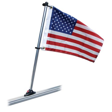 TAYLOR MADE Pontoon 30" Flag Pole Mount & 16" x 24" US Flag 922